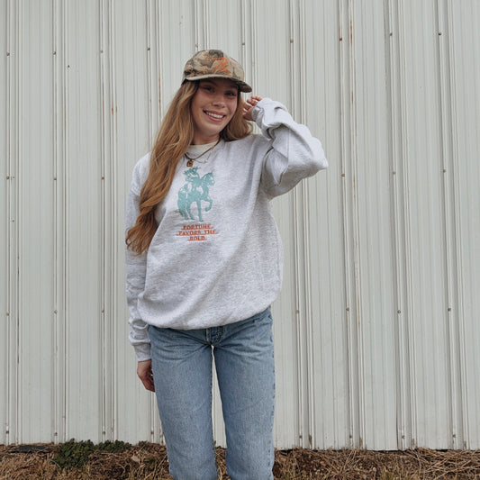Fortune Favors the Bold Embroidered Crewneck