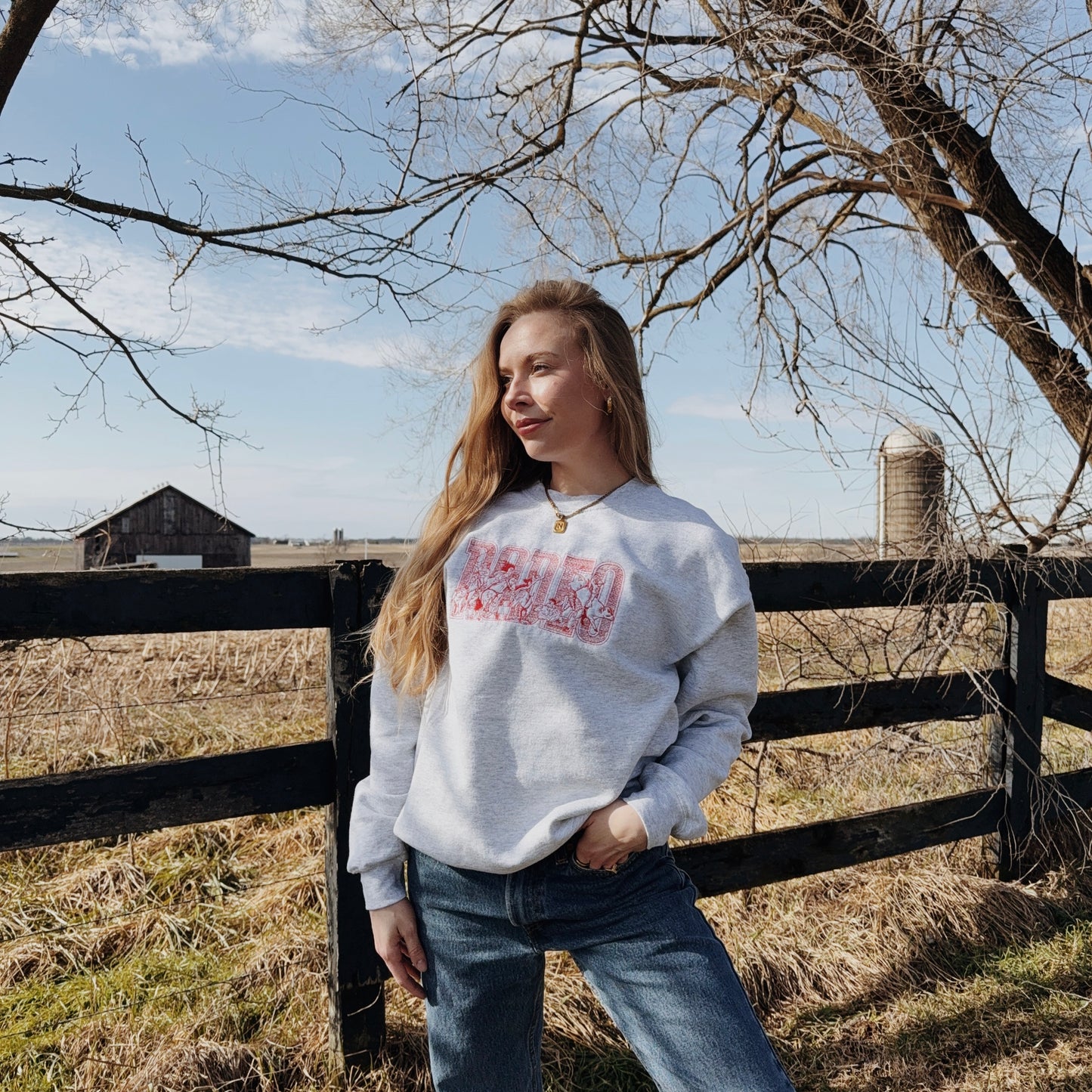 Rodeo Cowboys Embroidered Crewneck – Ride Bold, Live Free