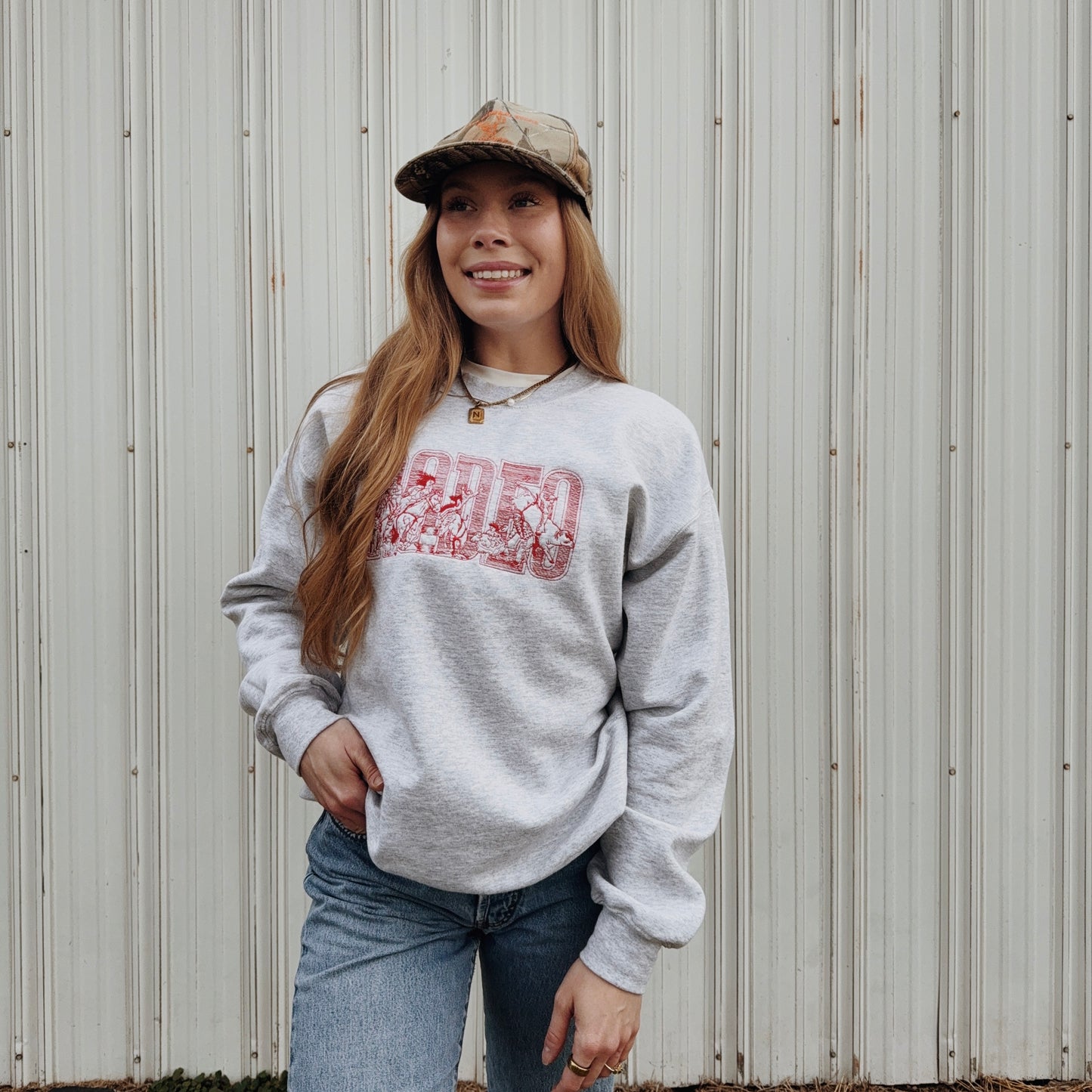 Rodeo Cowboys Embroidered Crewneck – Ride Bold, Live Free